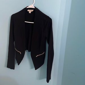 Charlotte Russe, Black zipper pocket jacket, sz xs